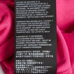 Pre Owned Palm Angels Pink Logo Print Cotton Oversized Shirt L