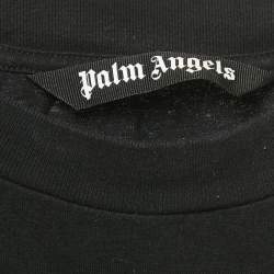 Pre Owned Palm Angels Black Parrot Print Jersey Crewneck T-Shirt XXL