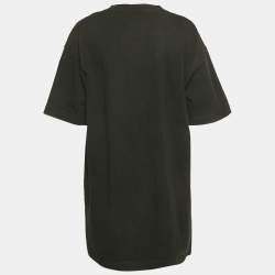 Pre Owned Palm Angels Black Parrot Print Jersey Crewneck T-Shirt XXL