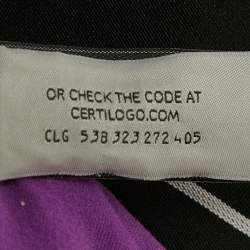 مملوكة مسبقًا Palm Angels X Missoni Purple Lurex Knit Logo Band Cropped Top S