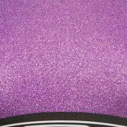 مملوكة مسبقًا Palm Angels X Missoni Purple Lurex Knit Logo Band Cropped Top S