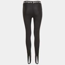 مملوكة مسبقًا Palm Angels Black Logo Waistband Jersey Stir-Up Leggings S