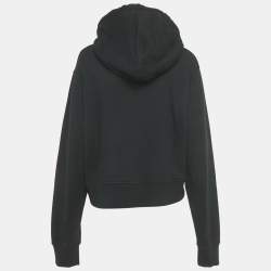 مملوكة مسبقًا Palm Angels Black Printed Cotton Hoodie L