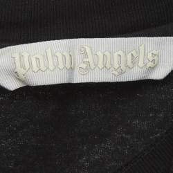 Pre Owned Palm Angels Black Teddy Print Jersey Crop T-Shirt XS