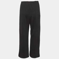 Pre Owned Palm Angels Black Logo Print Jersey Track Pants S