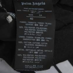 Pre Owned Palm Angels Black Logo Print Jersey Track Pants S