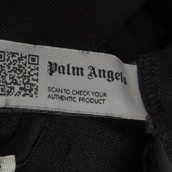 Pre Owned Palm Angels Black Logo Print Jersey Track  Jacket S