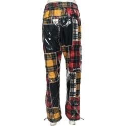 Palm Angels Multicolored Checkered Synthetic Pants S