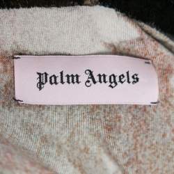 Palm Angels Multicolor Printed Velvet Cropped Front Zipped Jacket S