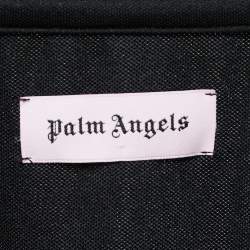 Palm Angels Black Jersey Striped Zip-Up Track Jacket S