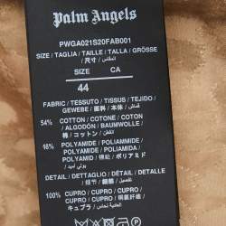 Pre Owned Palm Angels Brown Animal Textured Jacquard Double-Breasted Top M