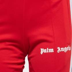Pre Owned Palm Angels Red Jersey Stripe Detail Track Pants XXS