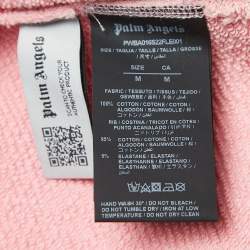 Palm Angels Pink Teddy Bear Print Cotton Crew Neck Sweatshirt M
