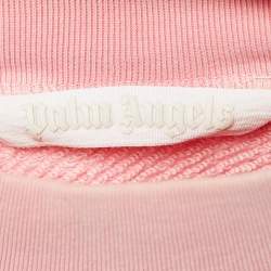 Palm Angels Pink Teddy Bear Print Cotton Crew Neck Sweatshirt M