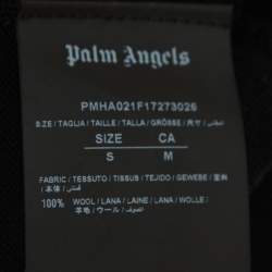 Palm Angels Black Wool Knit Round Neck Sweater S