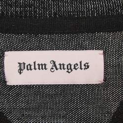 Palm Angels Black Wool Knit Round Neck Sweater S