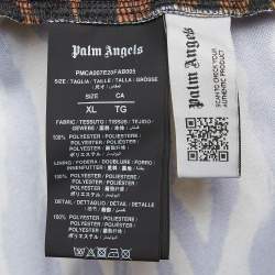 Palm Angels Orange Tiger Print Knit Side Stripe Detail Track Pants XL