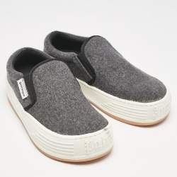 Palm Angels Grey Wood Slip On Sneakers Size 39