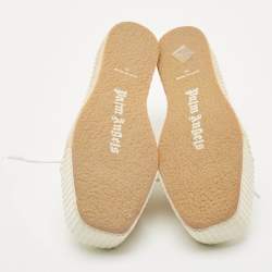 Pre Owned Palm Angels Off White Canvas Espadrille Sneakers Size 38