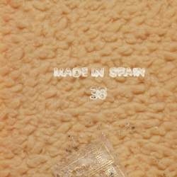 Pre Owned Palm Angels Off White Canvas Espadrille Sneakers Size 38