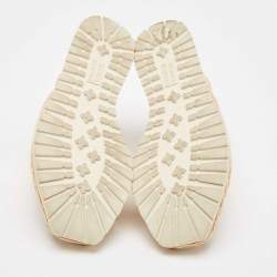 Paloma Barceló Beige Leather Wedge Platform Mules Size 39