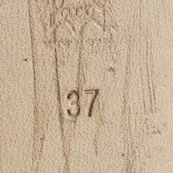 Pre Owned Paloma Barceló Orange Suede Monaco Bow Espadrille Wedge Sandals Size 37