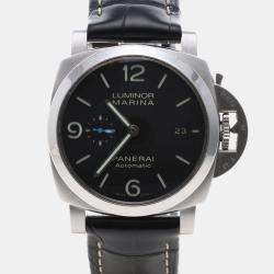 Pre Owned Panerai Luminor Marina PAM01312 Automatic Black Stainless Steel Men's Wristwatch 44mm