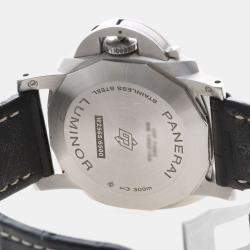 Pre Owned Panerai Luminor Marina PAM01312 Automatic Black Stainless Steel Men's Wristwatch 44mm