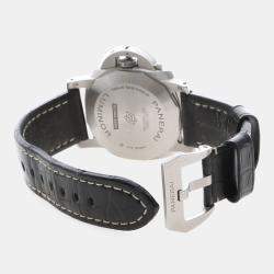 Pre Owned Panerai Luminor Marina PAM01312 Automatic Black Stainless Steel Men's Wristwatch 44mm