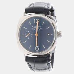 Pre Owned Panerai Radiomir PAM01293 Automatic Blue Stainless Steel Men's Wristwatch 45mm