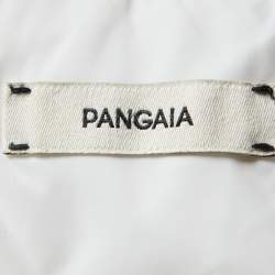 Pangaia White Nylon Flwrdwn Hooded Long Jacket M
