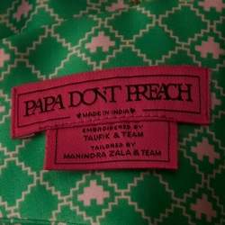 Papa Don't Preach Green Blinding Hearts Print Satin 3 Piece Set S