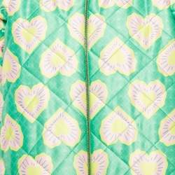 Papa Don't Preach Green Blinding Hearts Print Satin 3 Piece Set S