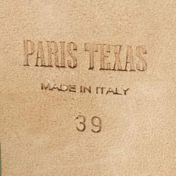 Pre Owned Paris Texas Green Croc Embossed Leather Wasabi Knee Length Boots Size 39