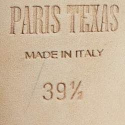 Pre Owned Paris Texas Transparent Leather and PVC Crystal Embellished Hollywood Mules Size 39.5