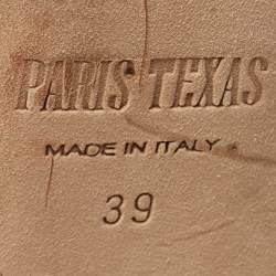 Paris Texas Gold Croc Embossed Leather Slouchy Mid Calf Boots Size 39