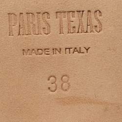 Pre Owned Paris Texas Green Croc Embossed Leather Knee Length Boots Size 39