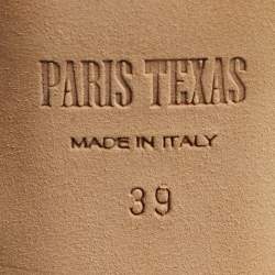 Pre Owned Paris Texas Cream Lizard Embossed Leather Knee Length Boots Size 39