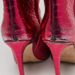 مملوكة مسبقًا حذاء بوت باريس تكساس جلدي ذهبي بارتفاع متوسط للساق مقاس 41