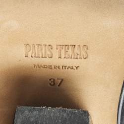 Pre Owned Paris Texas Rodeo 100 Size 37 Black Lizard Embossed Leather Mid Calf Boots