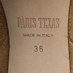 مملوكة مسبقًا Paris Texas Slouchy Size 36 Beige Croc Embossed Leather and Suede Mid Calf Boots
