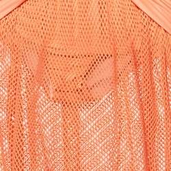 Patbo Coral Pink Mesh and Jersey Cut-Out Sheer Beach Dress L