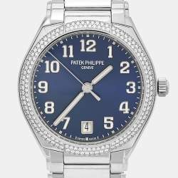 Patek Philippe Blue Stainless Steel Diamond Twenty-4 7300/1200A-001 Women's Wristwatch 36 mm