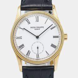 Patek Philippe White Yellow Gold Calatrava 3796J Manual Winding Women's Wristwatch 31mm