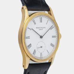 Patek Philippe White Yellow Gold Calatrava 3796J Manual Winding Women's Wristwatch 31mm