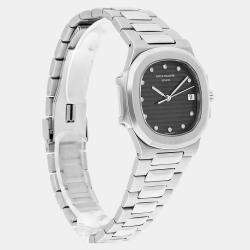 Pre Owned Patek Philippe Nautilus 3900/1 Quartz Silver Stainless Steel Women's Wristwatch 33 mm