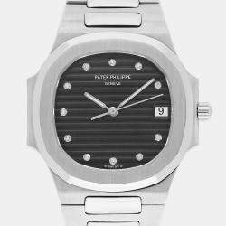 Pre Owned Patek Philippe Nautilus 3900/1 Quartz Silver Stainless Steel Women's Wristwatch 33 mm