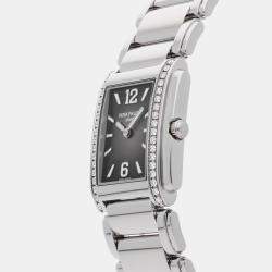 Pre Owned Patek Philippe Twenty-4 4910/1200A-010 Quartz Grey Stainless Steel Women's Wristwatch 25 mm
