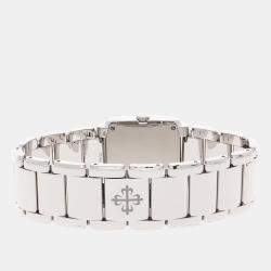 Pre Owned Patek Philippe Twenty-4 4910/1200A-010 Quartz Grey Stainless Steel Women's Wristwatch 25 mm