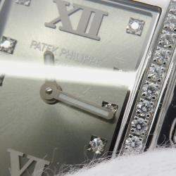 Pre Owned Patek Philippe Twenty-4 4910/10A-010 Quartz Gray Stainless Steel Women’s Wristwatch 25 mm